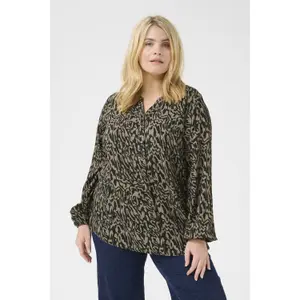 Blusa de manga comprida feminina KAFFE Curve Mahlena image-2