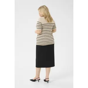 T-shirt às riscas para mulher KAFFE Curve Lizzy image-5
