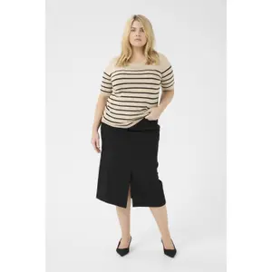 T-shirt às riscas para mulher KAFFE Curve Lizzy image-2