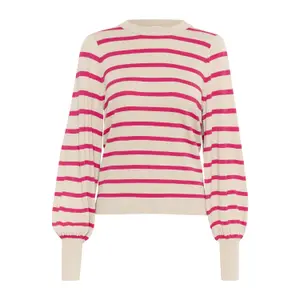 Women's striped sweater KAFFE Lizzy image-0
