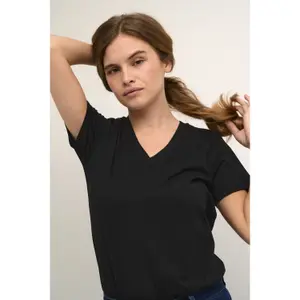 Camiseta de mujer con cuello de pico KAFFE Marin image-3