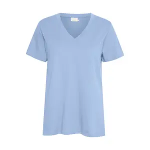 T-shirt col V femme KAFFE Marin image-0