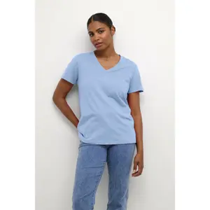 T-shirt col V femme KAFFE Marin image-4