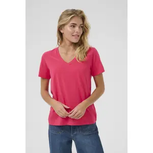 Camiseta de mujer con cuello de pico KAFFE Marin image-3
