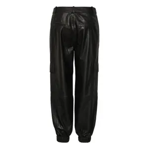 Damskie skórzane spodnie cargo KAFFE Malene image-3