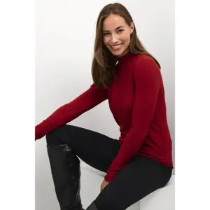 T-shirt de gola alta para mulher KAFFE Drew image-3