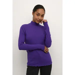 T-shirt de gola alta para mulher KAFFE Drew image-1