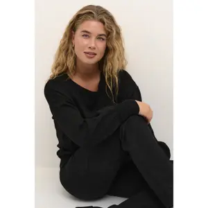 Sweter damski z okrągłym dekoltem KAFFE Regina image-5