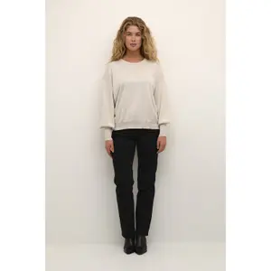 Sweter damski z okrągłym dekoltem KAFFE Regina image-4