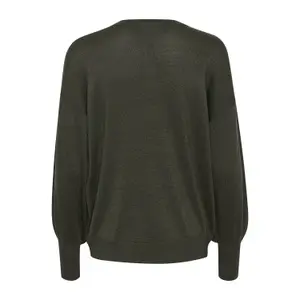 Sweter damski z okrągłym dekoltem KAFFE Regina image-1