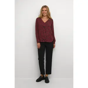 Camicetta donna con scollo a V KAFFE Mari Amber image-2