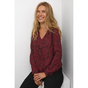 Camicetta donna con scollo a V KAFFE Mari Amber image-5