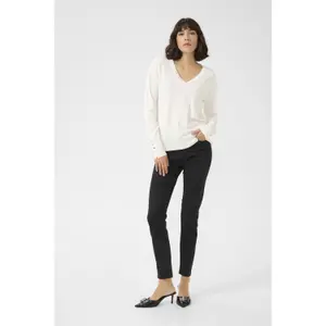 Pullover de malha com decote em V para mulher KAFFE Lizza image-1