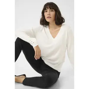 Pullover de malha com decote em V para mulher KAFFE Lizza image-5