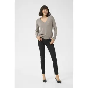 Pullover de malha com decote em V para mulher KAFFE Lizza image-1
