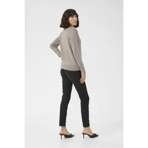 Pullover de malha com decote em V para mulher KAFFE Lizza image-5