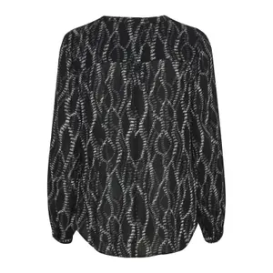 Blusa de manga longa estampada feminina KAFFE Amber image-6