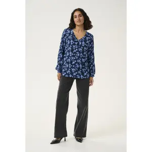 Blusa de manga larga estampada para mujer KAFFE Amber image-1