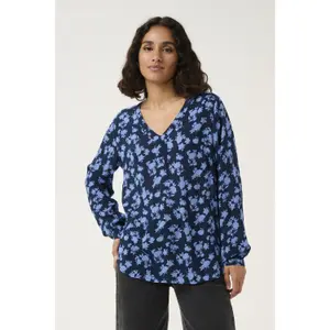 Blusa de manga larga estampada para mujer KAFFE Amber image-2