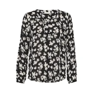 Blusa de manga larga estampada para mujer KAFFE Amber image-0