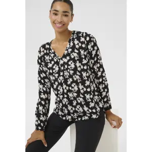 Blusa de manga larga estampada para mujer KAFFE Amber image-3