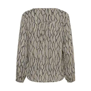 Blusa de manga larga estampada para mujer KAFFE Amber image-3