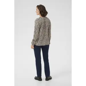 Blusa de manga larga estampada para mujer KAFFE Amber image-4