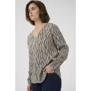 Blusa de manga larga estampada para mujer KAFFE Amber image-5