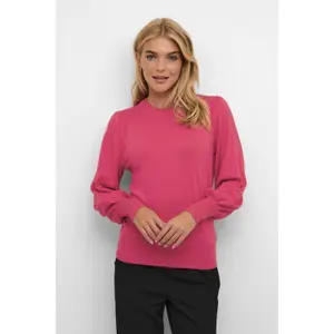 Pullover de malha com gola redonda para mulher KAFFE Lizza image-3