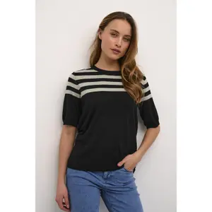 Sweter damski w paski KAFFE Lizza image-1