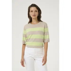 Sweter damski w paski KAFFE Lizza image-3