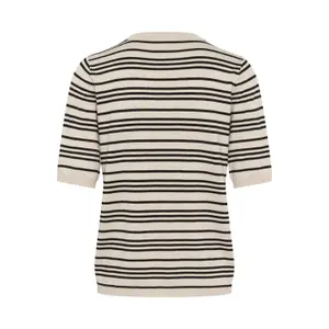 Striped knit blouse for women KAFFE Lizza image-1