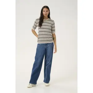 Striped knit blouse for women KAFFE Lizza image-2