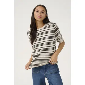 Striped knit blouse for women KAFFE Lizza image-3