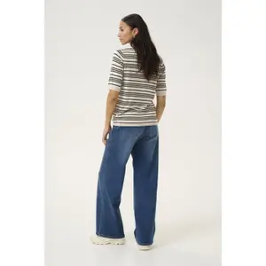 Striped knit blouse for women KAFFE Lizza image-4