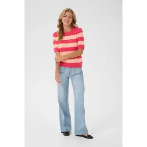 Sweter damski w paski KAFFE Lizza image-1