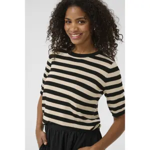 Sweter damski w paski KAFFE Lizza image-5