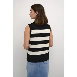 Camisola de alças às riscas para mulher KAFFE Lizza image-4