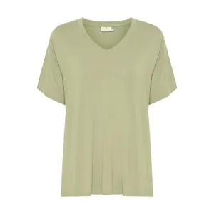 T-shirt com decote em V para mulher KAFFE Frida image-0