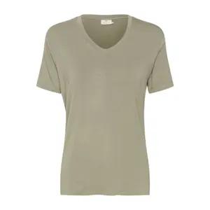 T-shirt com decote em V para mulher KAFFE Frida image-0