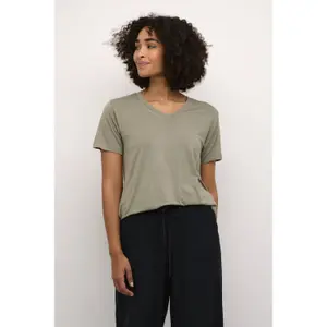 T-shirt com decote em V para mulher KAFFE Frida image-2