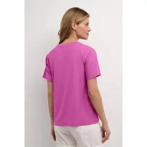 T-shirt com decote em V para mulher KAFFE Frida image-4