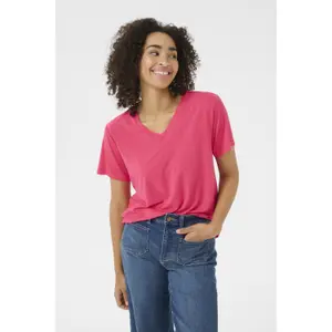 Women's V-neck T-shirt KAFFE Frida image-5