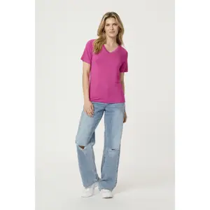 T-shirt com decote em V para mulher KAFFE Frida image-1