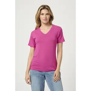 T-shirt com decote em V para mulher KAFFE Frida image-2