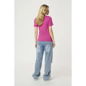 T-shirt com decote em V para mulher KAFFE Frida image-4