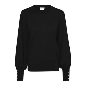 Camisola de gola redonda com botões para mulher KAFFE Lizza image-0