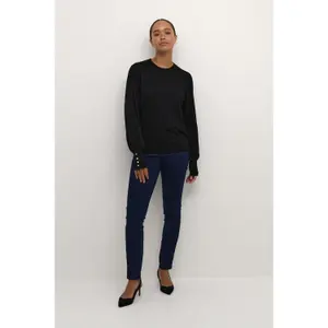 Camisola de gola redonda com botões para mulher KAFFE Lizza image-2