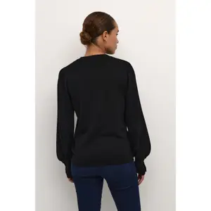 Camisola de gola redonda com botões para mulher KAFFE Lizza image-4