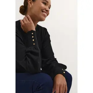 Camisola de gola redonda com botões para mulher KAFFE Lizza image-5